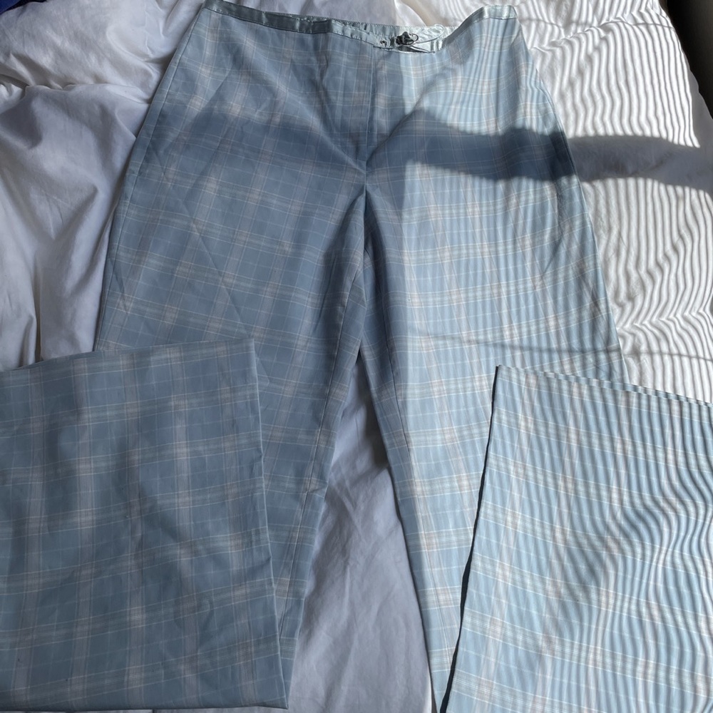 Blue Plaid Trousers